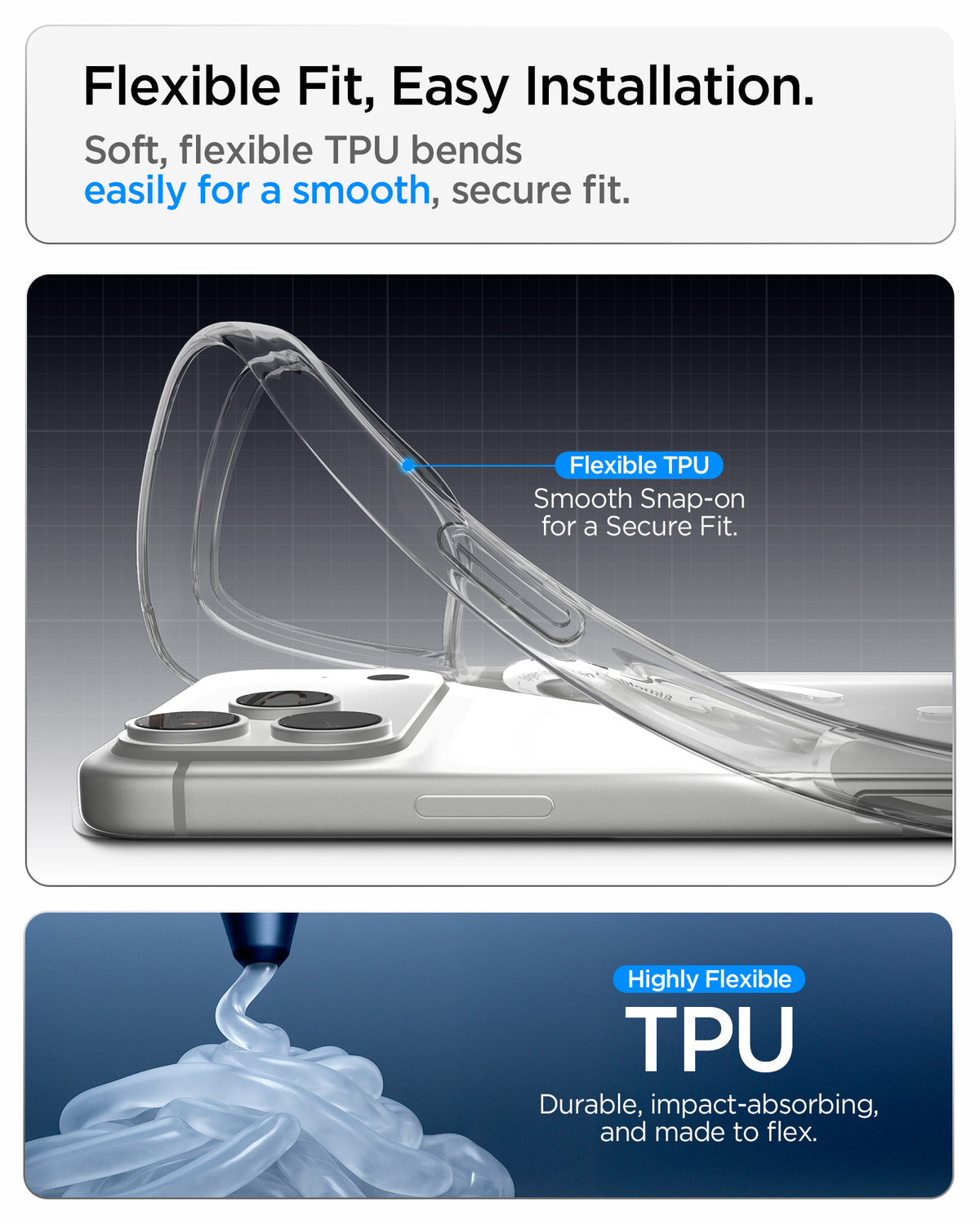 Handyhülle für iPhone 18 Pro, Spigen Liquid Crystal Mag mit MagSafe, Transparent-Weiß (5/16)