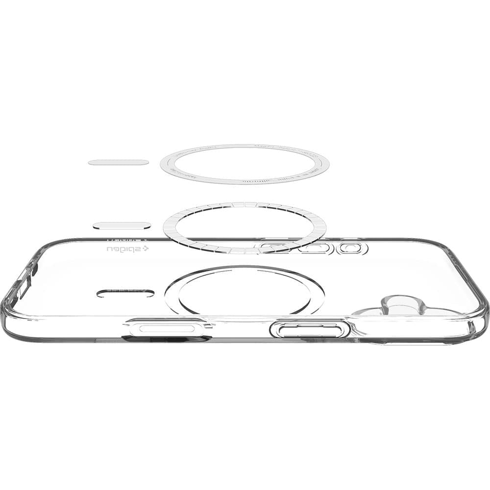 Handyhülle für iPhone 17, Spigen Liquid Crystal Mag mit MagSafe, Transparent-Weiß