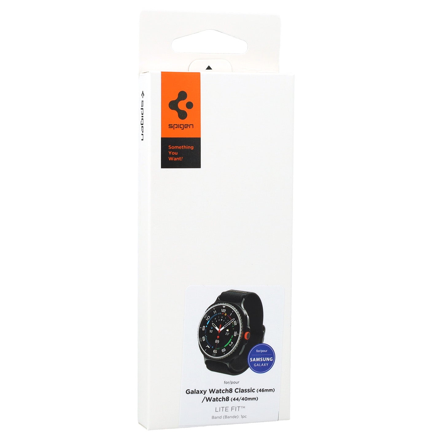 Armband für Galaxy Watch 8 40/44 mm, Classic 46 mm, Spigen Lite Fit, Schwarz