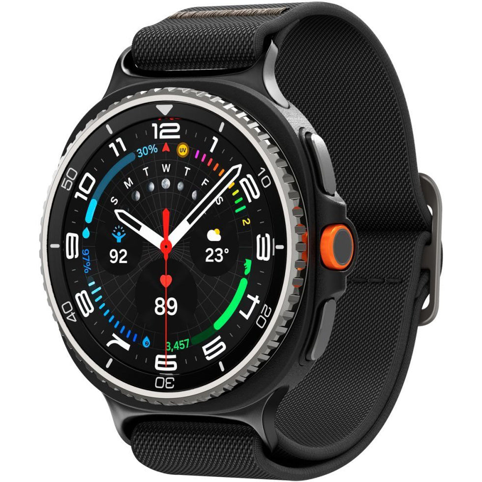Armband für Galaxy Watch 8 40/44 mm, Classic 46 mm, Spigen Lite Fit, Schwarz