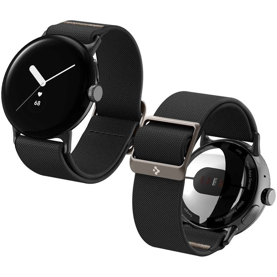 Armband für Pixel Watch 5 / 4 / 3 / 2 / 1 41 mm, Spigen Lite Fit, Schwarz
