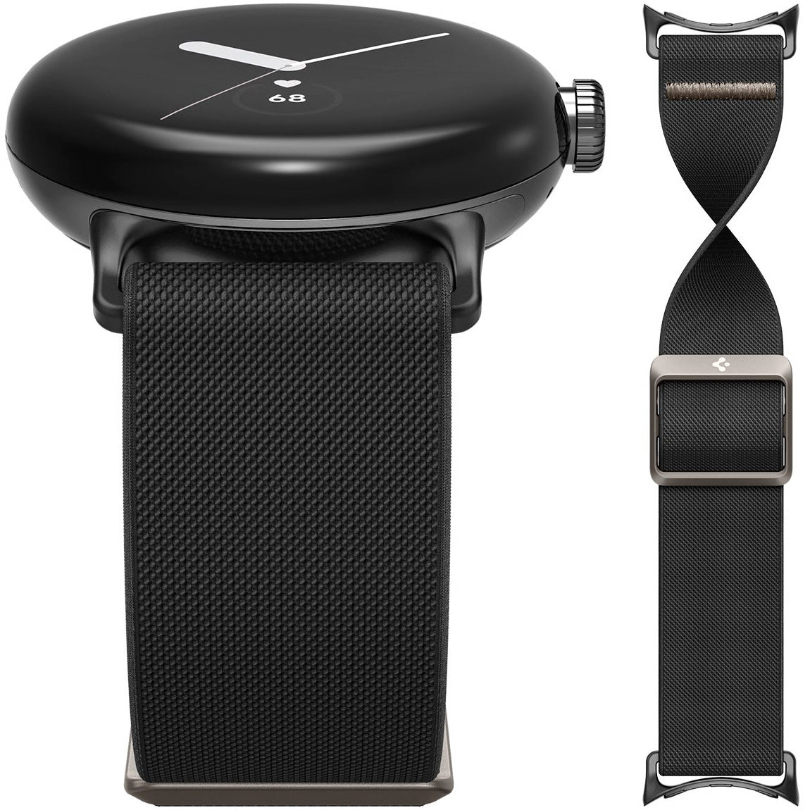 Armband für Pixel Watch 5 / 4 / 3 / 2 / 1 41 mm, Spigen Lite Fit, Schwarz