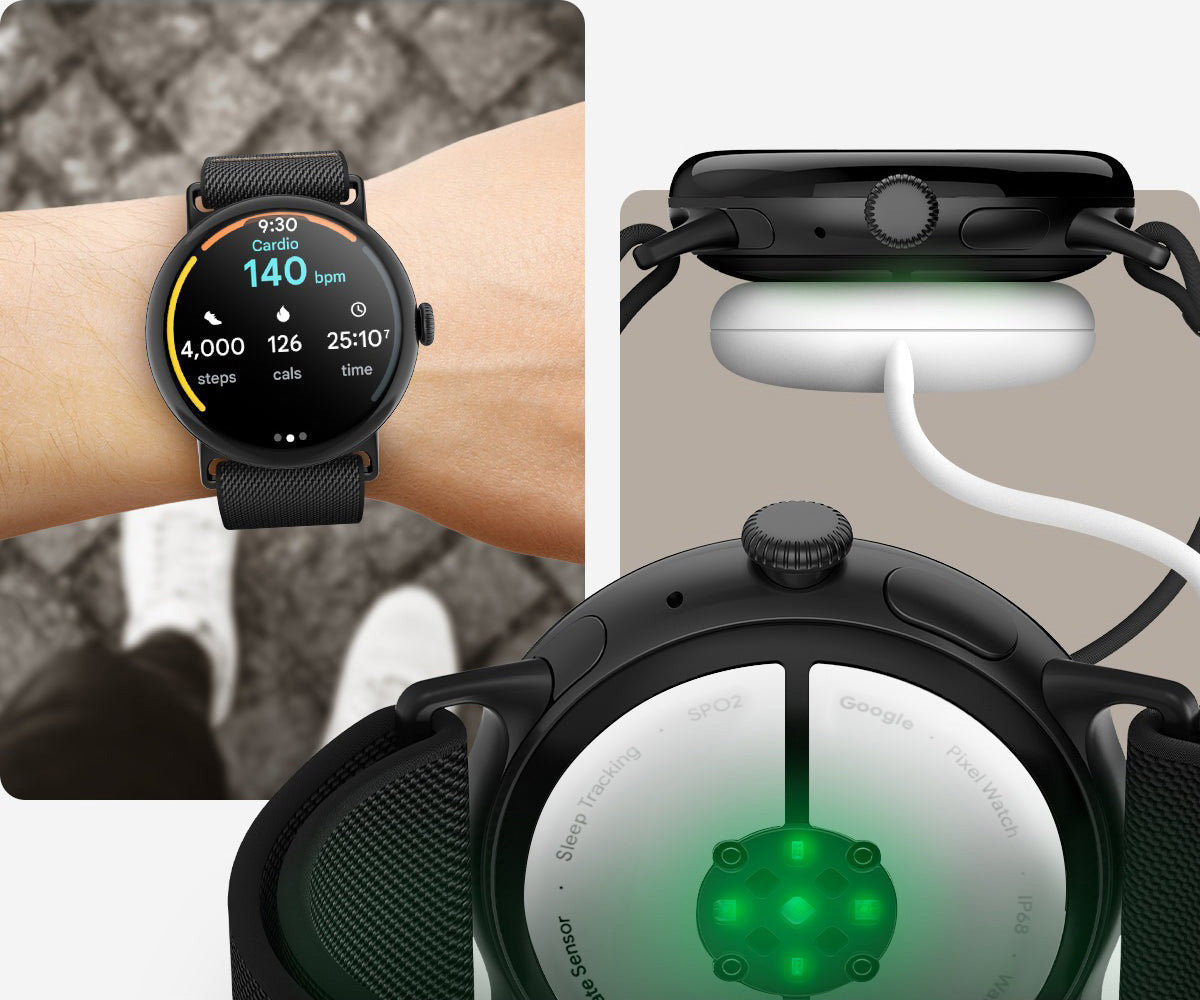 Armband für Google Pixel Watch 3 (45mm) / 5 (45mm) / 4 (45mm), Spigen Lite Fit, Schwarz (4/12)