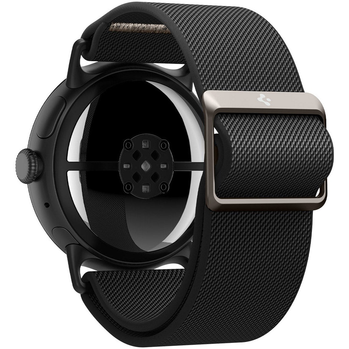 Armband für Google Pixel Watch 3 (45mm) / 5 (45mm) / 4 (45mm), Spigen Lite Fit, Schwarz (12/12)
