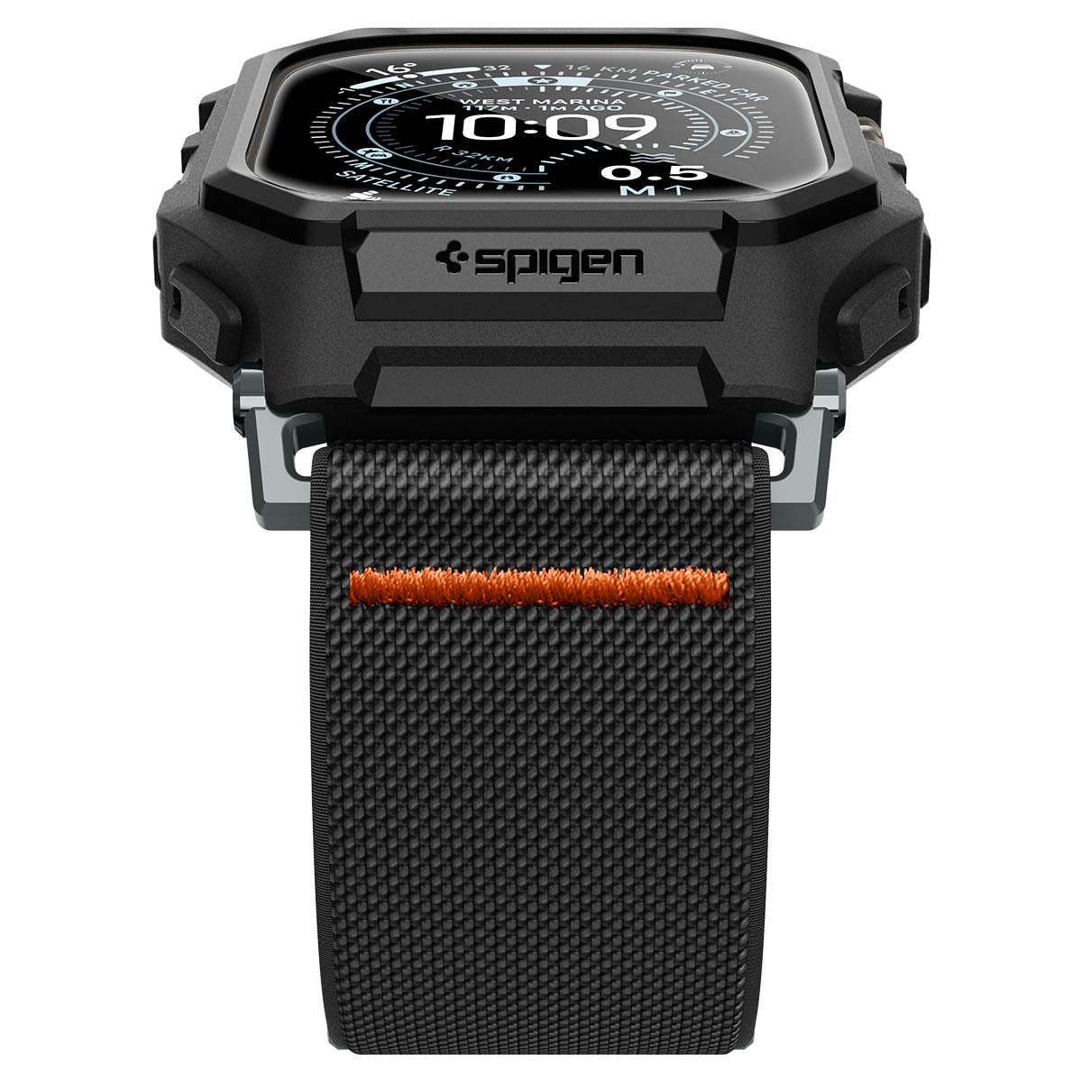 Hülle mit Armband + Glas für Apple Watch Ultra 3 / 2 / 1 (49 mm), Spigen Lite Fit Pro SP, Schwarz
