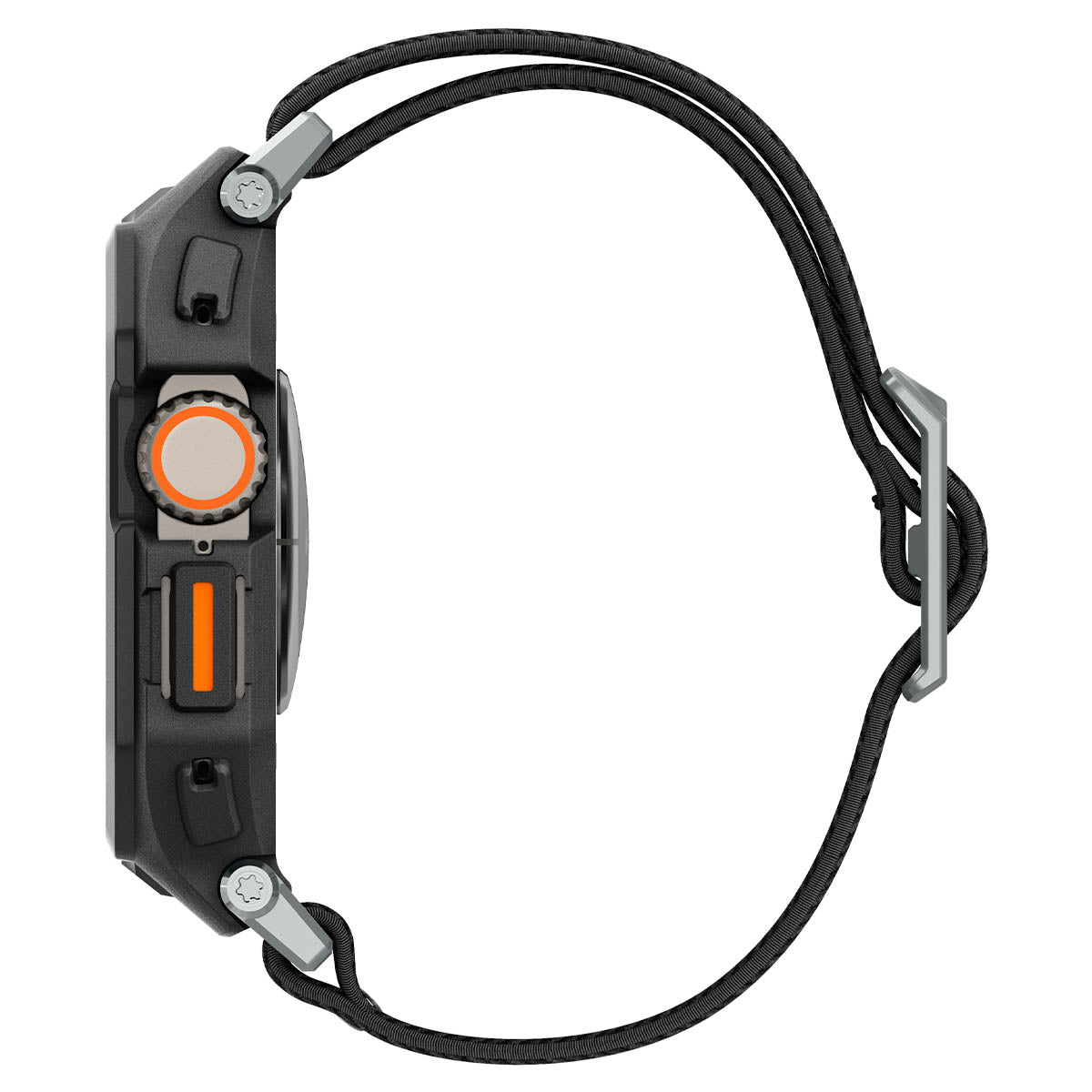 Hülle mit Armband + Glas für Apple Watch Ultra 3 / 2 / 1 (49 mm), Spigen Lite Fit Pro SP, Schwarz