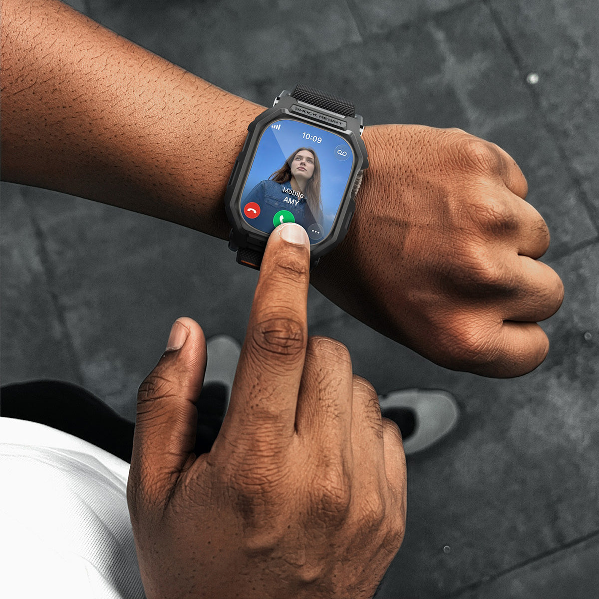 Hülle mit Armband + Glas für Apple Watch Ultra 3 / 2 / 1 (49 mm), Spigen Lite Fit Pro SP, Schwarz