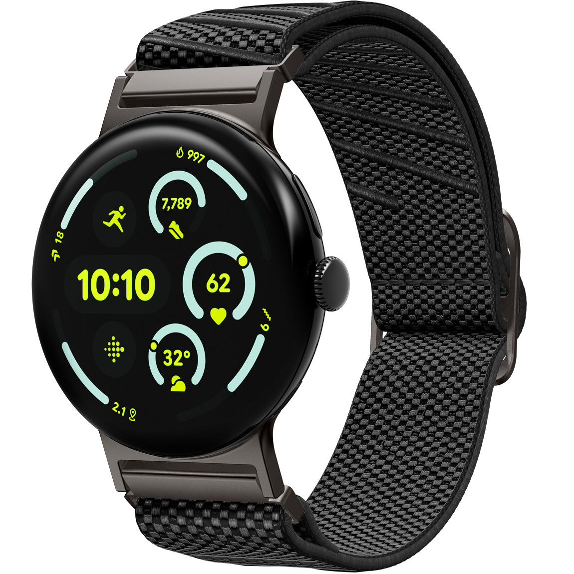 Armband für Pixel Watch 4 / 3 / 2 / 1 41 mm, Spigen Lite Fit X, Schwarz