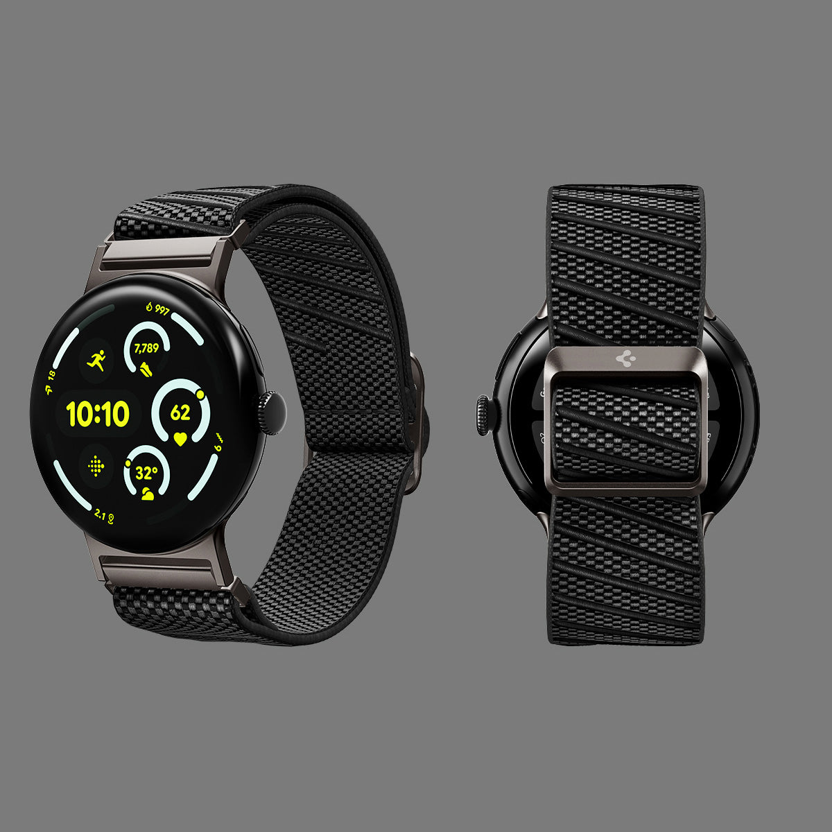 Armband für Pixel Watch 4 / 3 / 2 / 1 41 mm, Spigen Lite Fit X, Schwarz