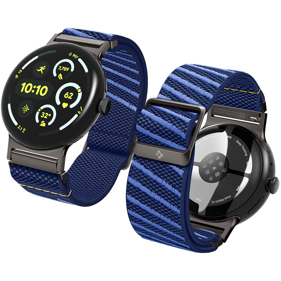Armband für Google Pixel Watch 5 (41mm) / 4 (41mm) / 3 (41mm), Spigen Lite Fit X, Dunkelblau (7/7)