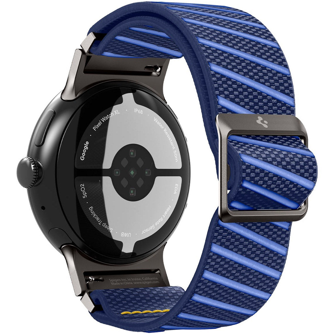 Armband für Google Pixel Watch 5 (45mm) / 4 (45mm) / 3 (45mm), Spigen Lite Fit X, Dunkelblau (2/7)