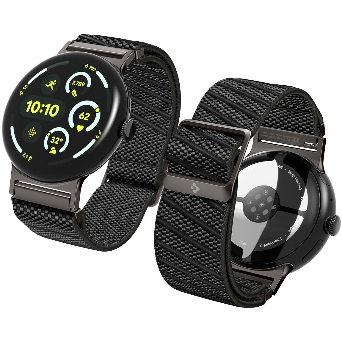 Armband für Pixel Watch 4 / 3 / 2 / 1 41 mm, Spigen Lite Fit X V2, Schwarz
