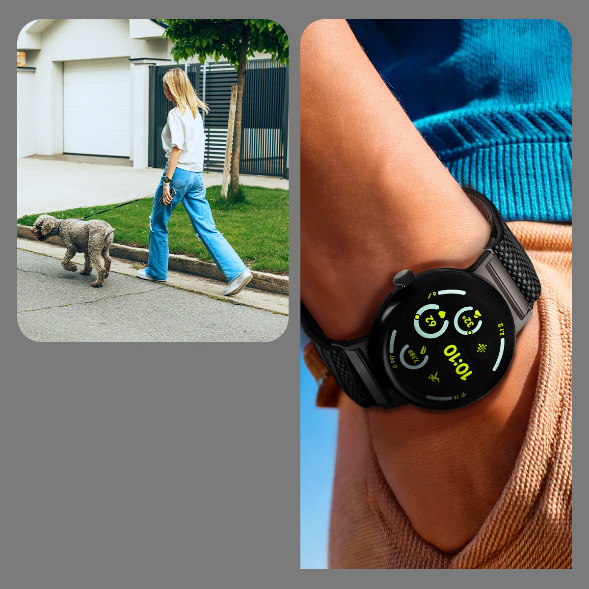 Armband für Pixel Watch 4 / 3 / 2 / 1 41 mm, Spigen Lite Fit X V2, Schwarz