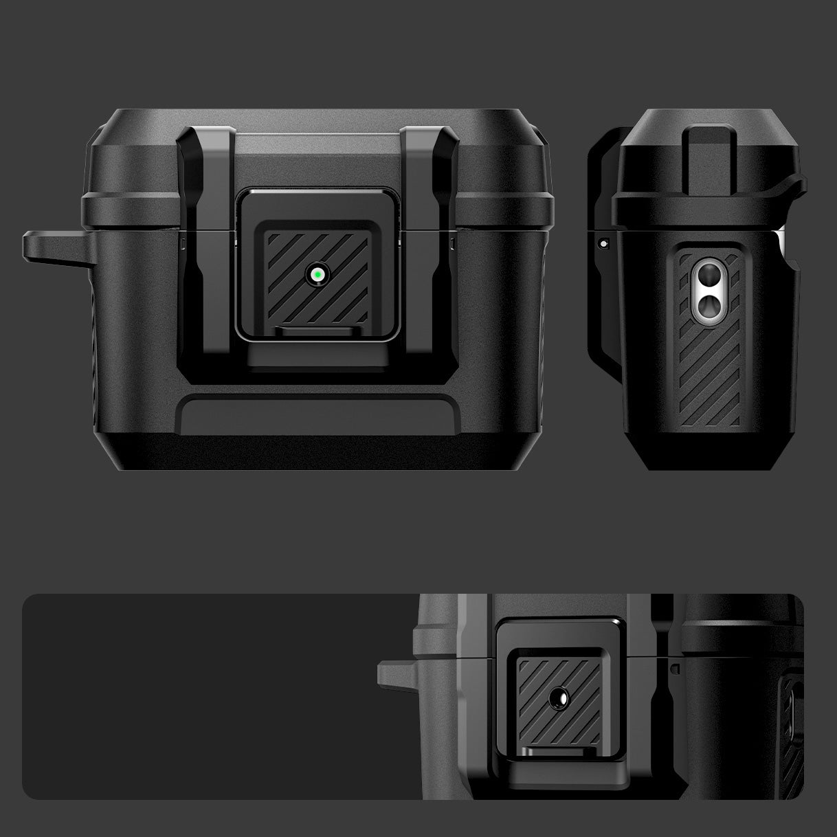 Schutzhülle Spigen Lock Fit für AirPods Pro 3, Schwarz
