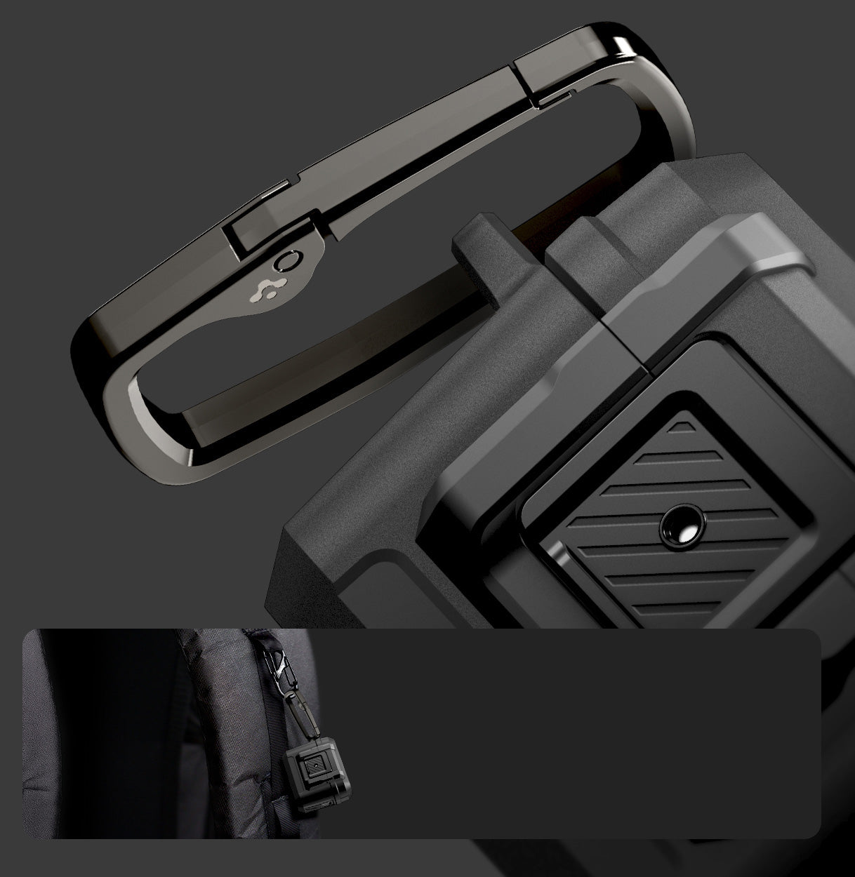 Schutzhülle Spigen Lock Fit für AirPods Pro 3, Schwarz