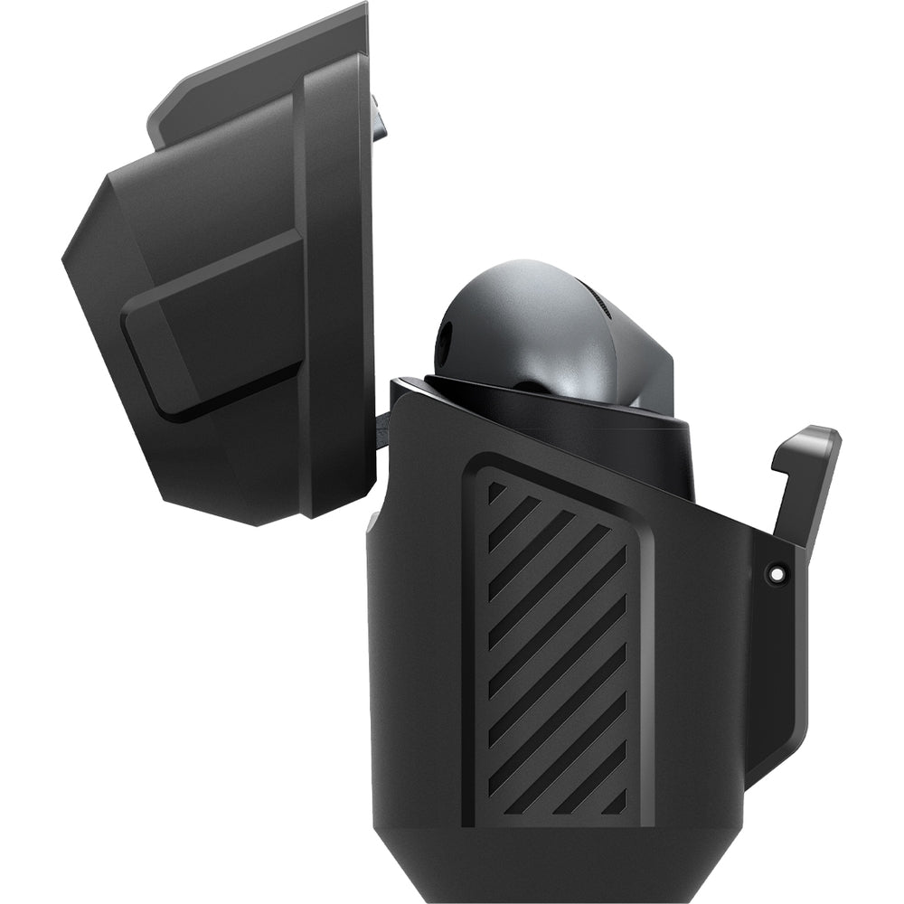 Schutzhülle für Galaxy Buds 3 / 3 Pro, Spigen Lock Fit, Matt Schwarz