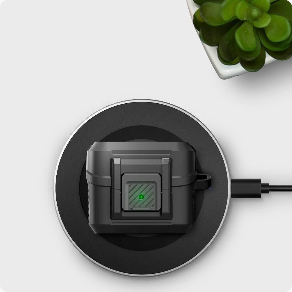 Schutzhülle für Galaxy Buds 3 / 3 Pro, Spigen Lock Fit, Matt Schwarz