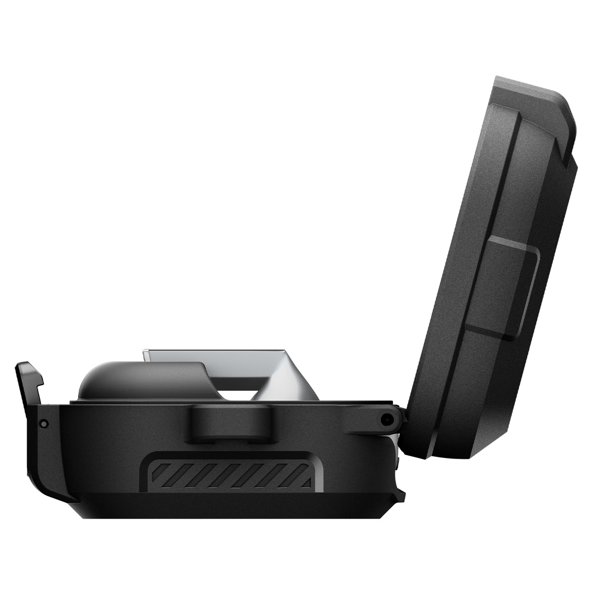 Hülle für Galaxy Buds 4 / 4 Pro, Spigen Lock Fit, Matt Schwarz
