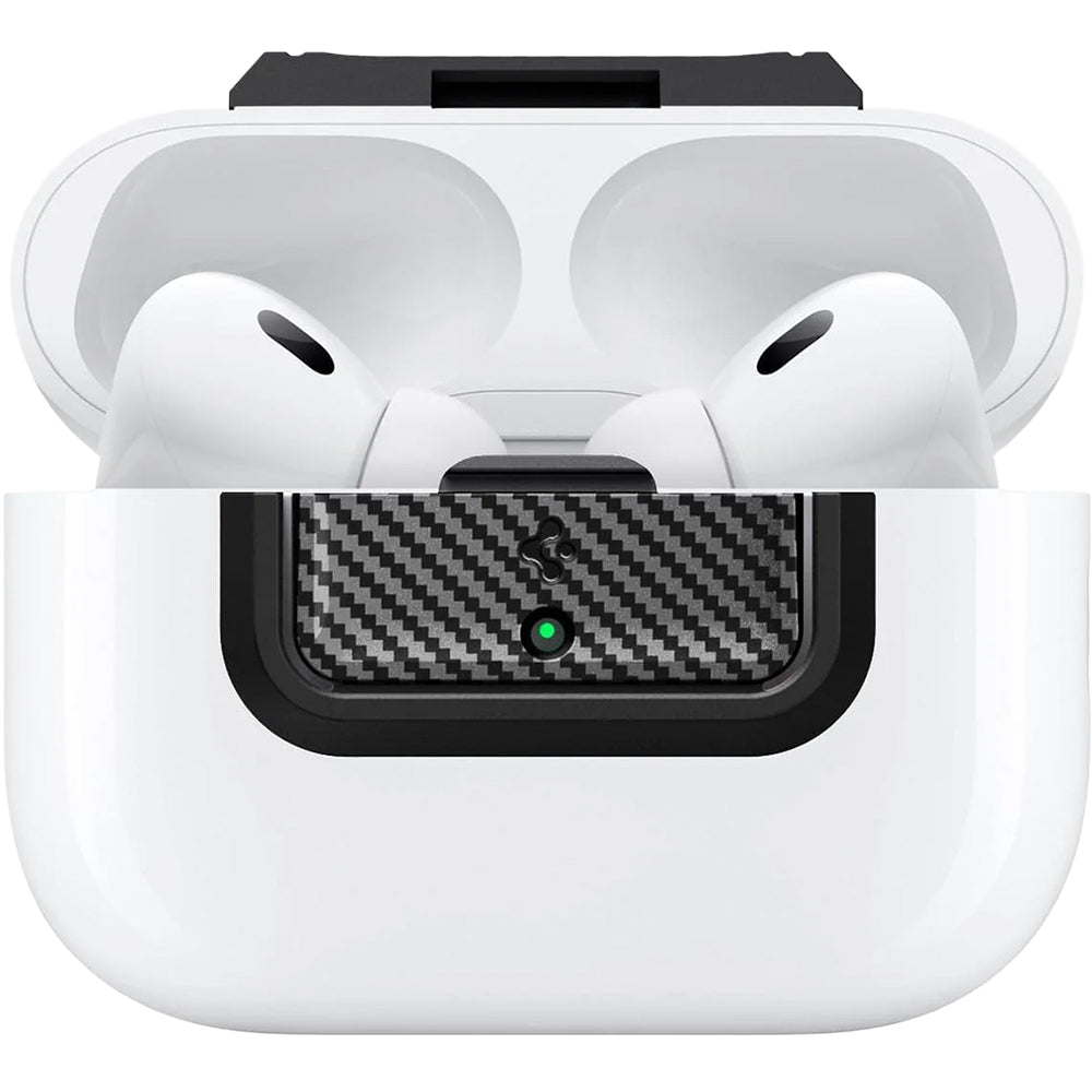 Verschluss für Hülle Spigen Lock Fit M für AirPods Pro 2 / 1, Karbon-Muster