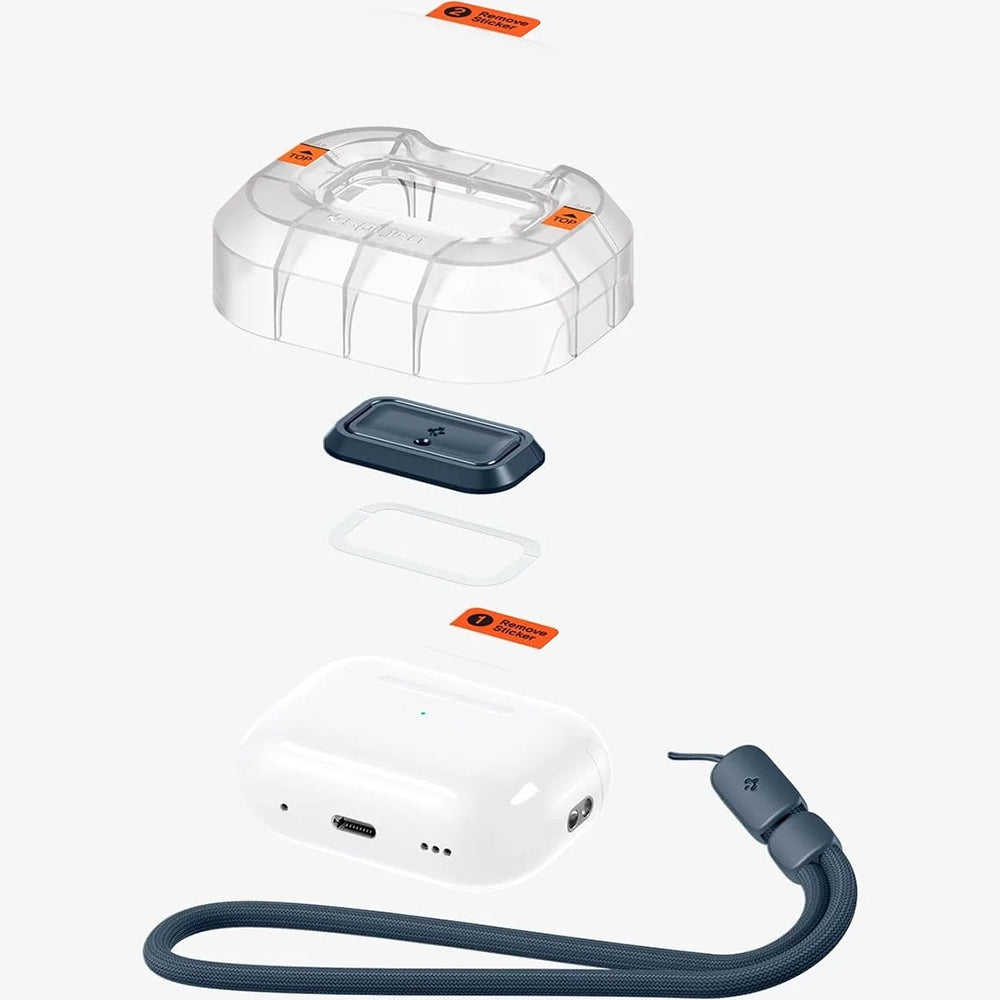 Verschluss für Hülle Spigen Lock Fit M für AirPods Pro 2 / 1, Dunkelblau