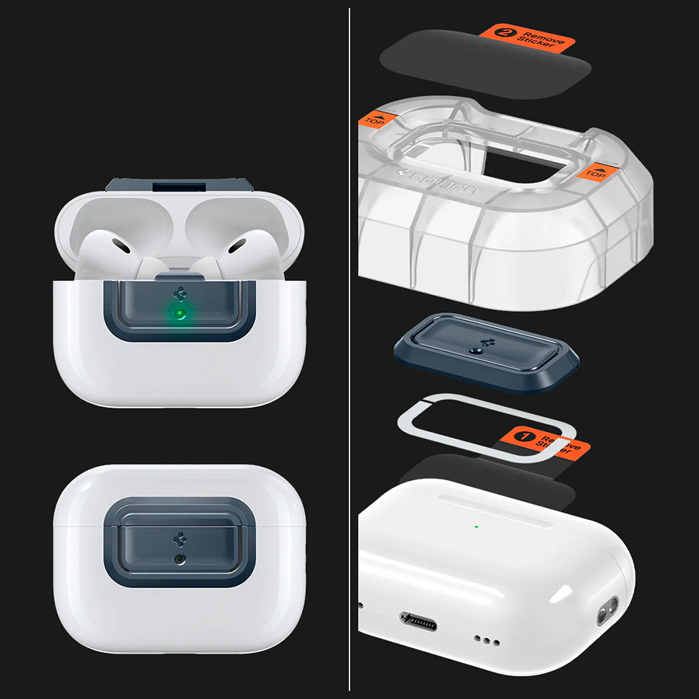 Verschluss für Hülle Spigen Lock Fit M für AirPods Pro 2 / 1, Dunkelblau
