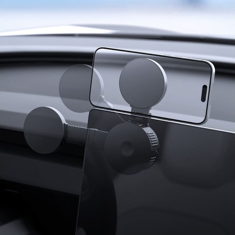 Magnetische Autohalterung für MagSafe, für Armaturenbrett, Windschutzscheibe oder Fahrzeugdisplay, Spigen MFT35-1 Magnetic, Schwarz
