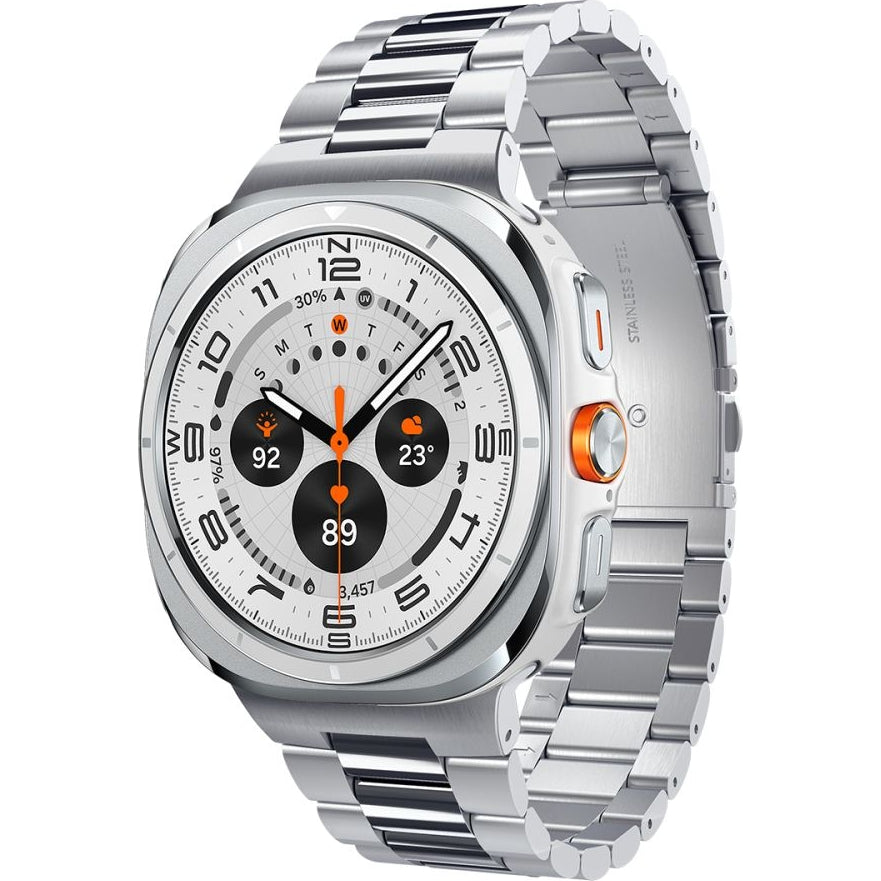 Armband für Galaxy Watch Ultra 2 / 1, Spigen Modern Fit, Silbern