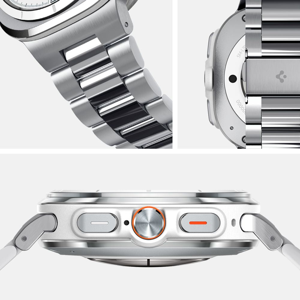 Armband für Galaxy Watch Ultra 2 / 1, Spigen Modern Fit, Silbern