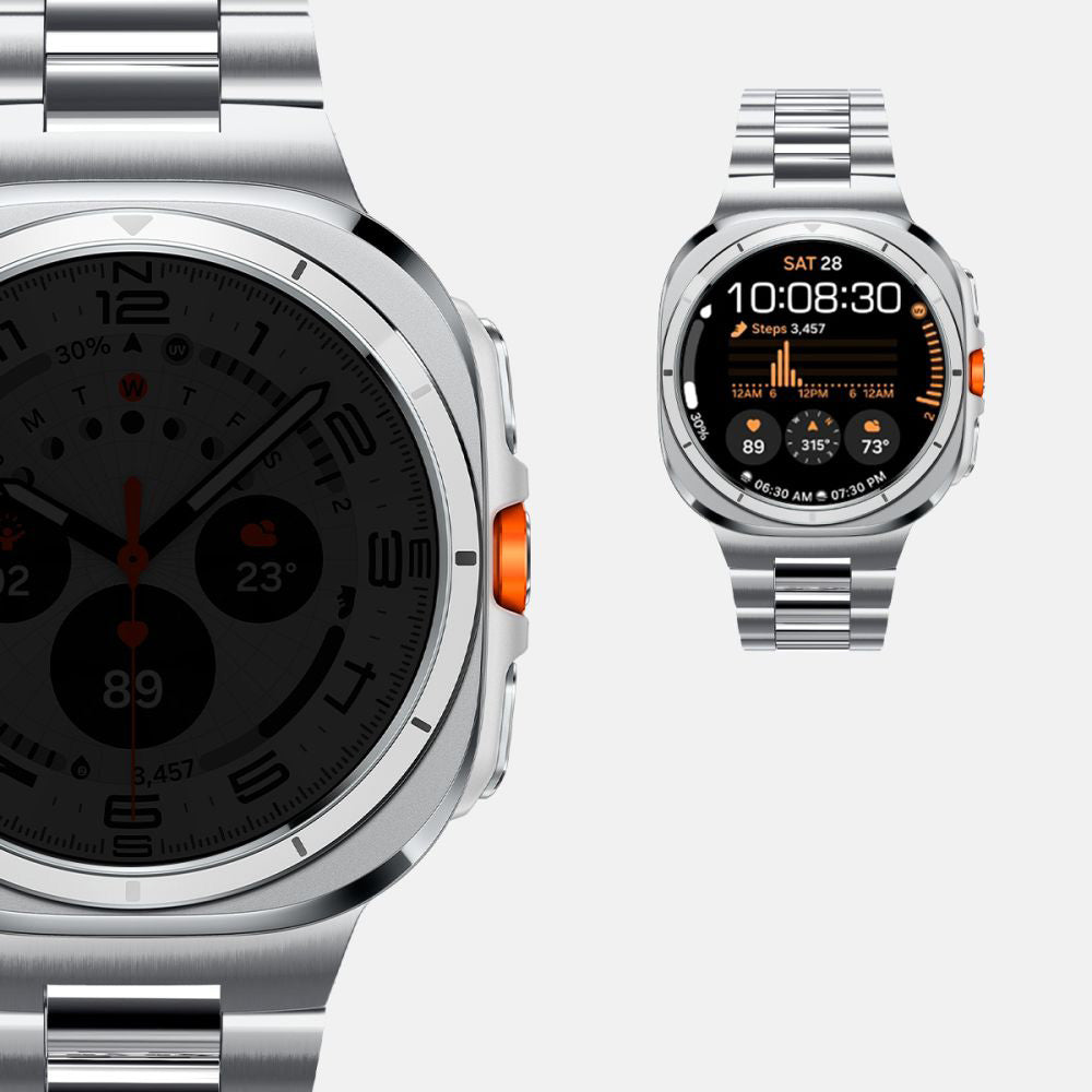 Armband für Galaxy Watch Ultra 2 / 1, Spigen Modern Fit, Silbern
