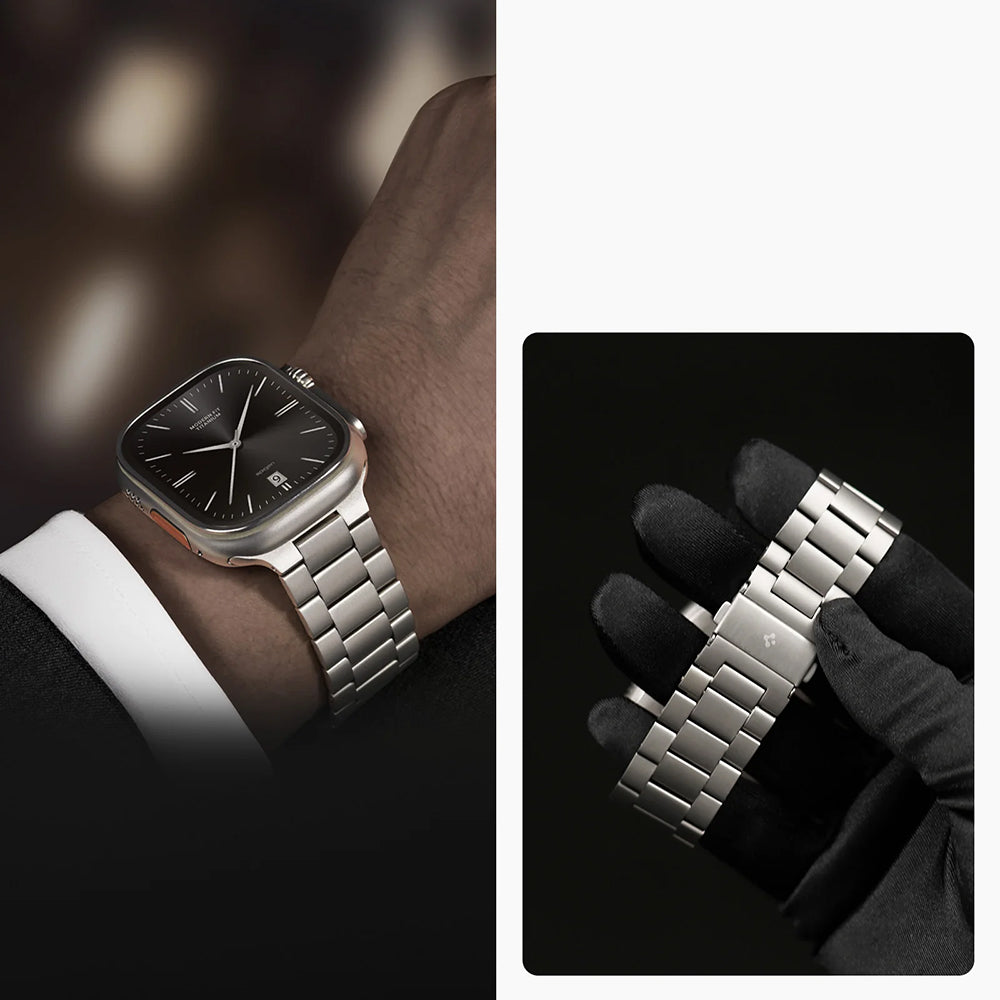 Armband Spigen Modern Fit Titanium für Apple Watch 49/46/45/44 mm, Silbern