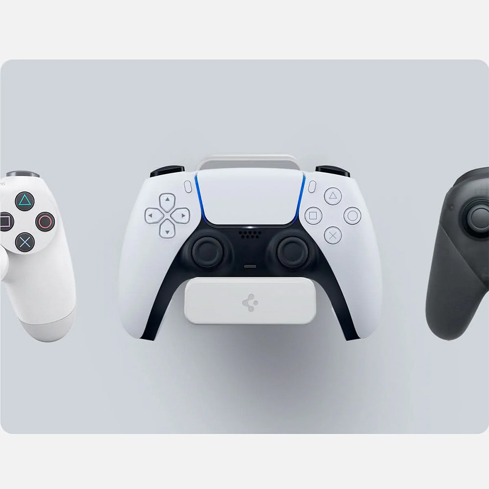Wandhalterung für Controller Spigen Mount Wall Stand für PlayStation 5 / 4, Xbox One / Series X / S, Nintendo Switch Pro Controller, 2 Stück, Weiß