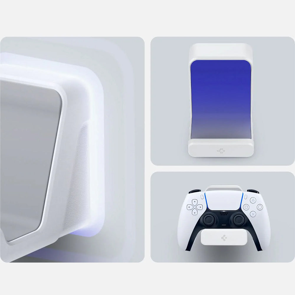 Wandhalterung für Controller Spigen Mount Wall Stand für PlayStation 5 / 4, Xbox One / Series X / S, Nintendo Switch Pro Controller, 2 Stück, Weiß