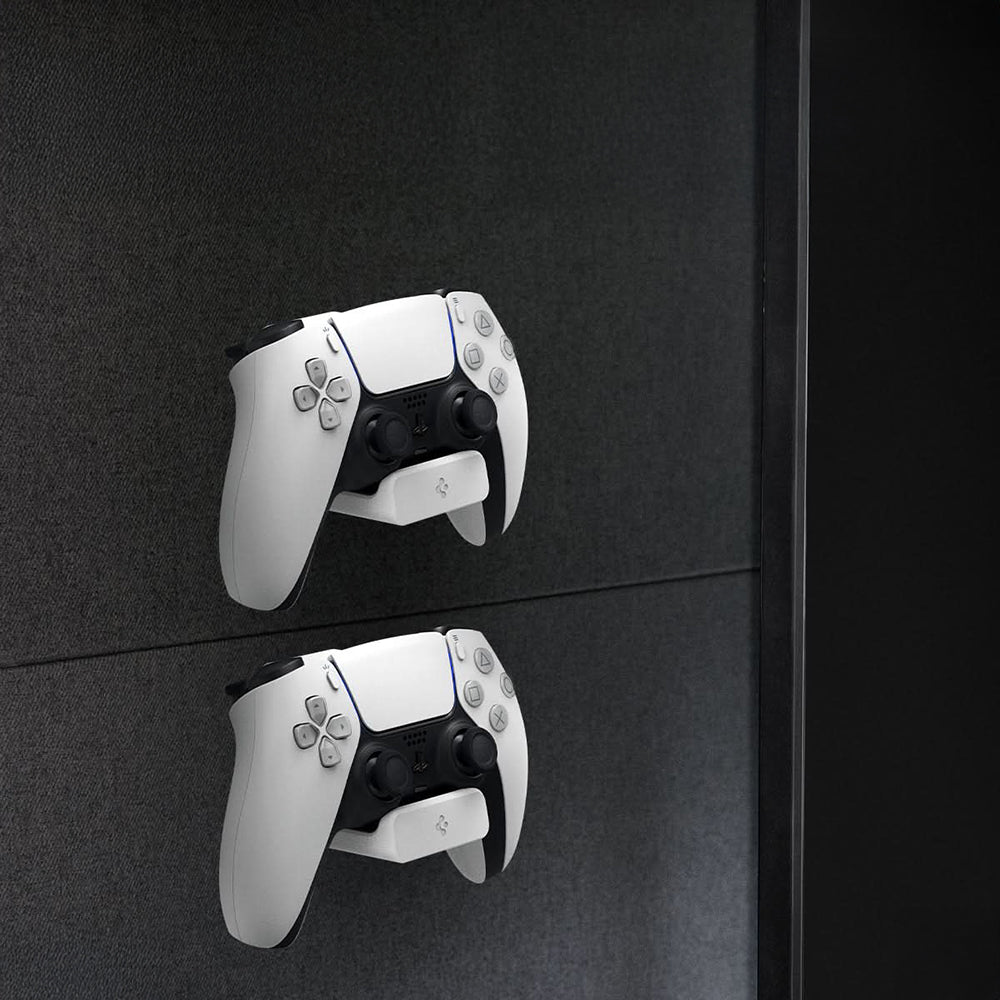 Wandhalterung für Controller Spigen Mount Wall Stand für PlayStation 5 / 4, Xbox One / Series X / S, Nintendo Switch Pro Controller, 2 Stück, Weiß