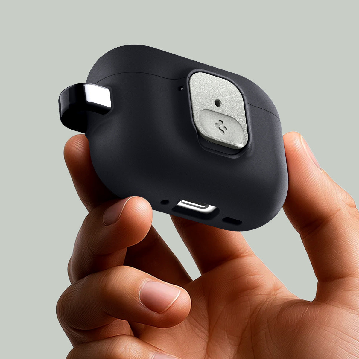 Hülle für Apple AirPods Pro 3, Spigen Nano Pop, Schwarz-Grau