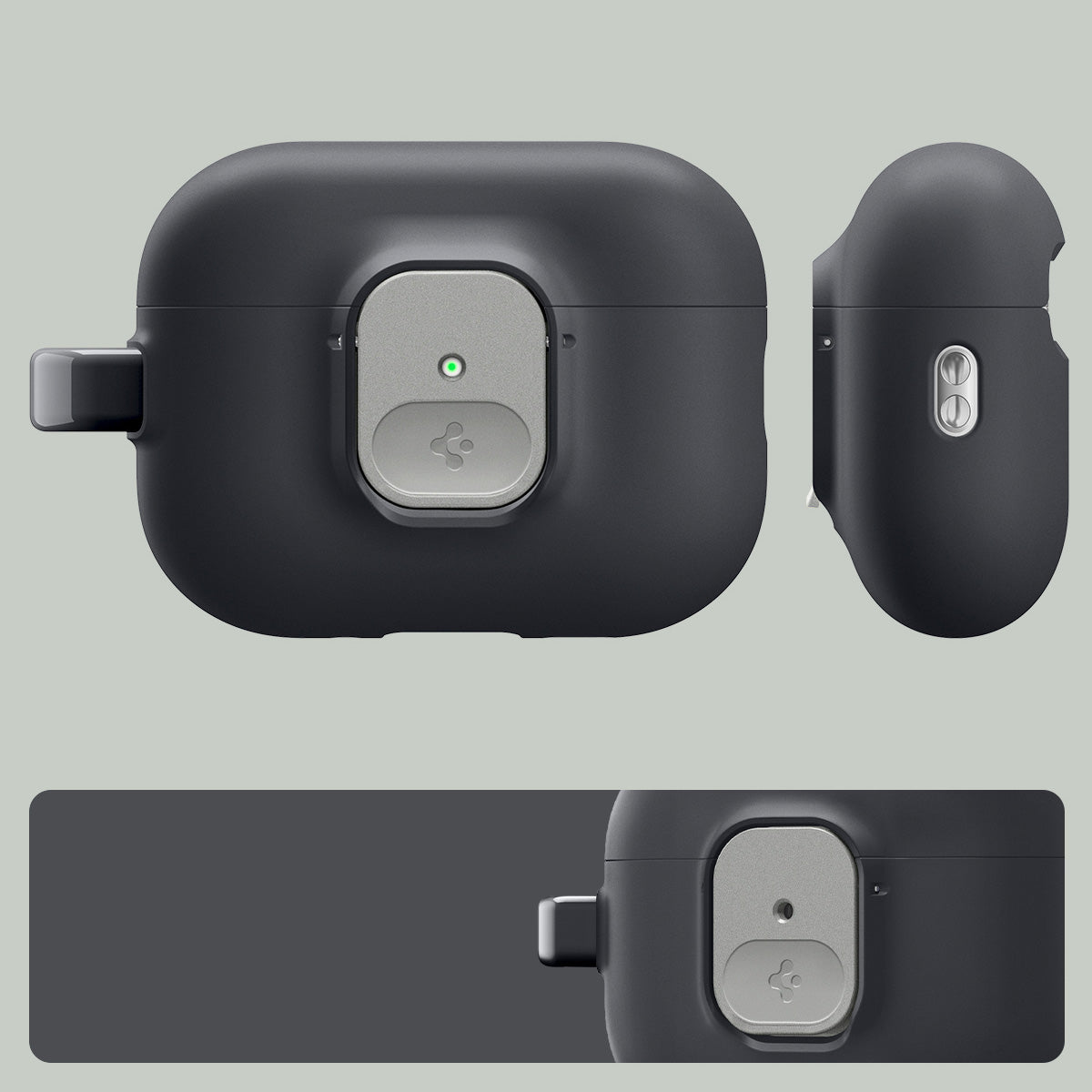 Hülle für Apple AirPods Pro 3, Spigen Nano Pop, Schwarz-Grau