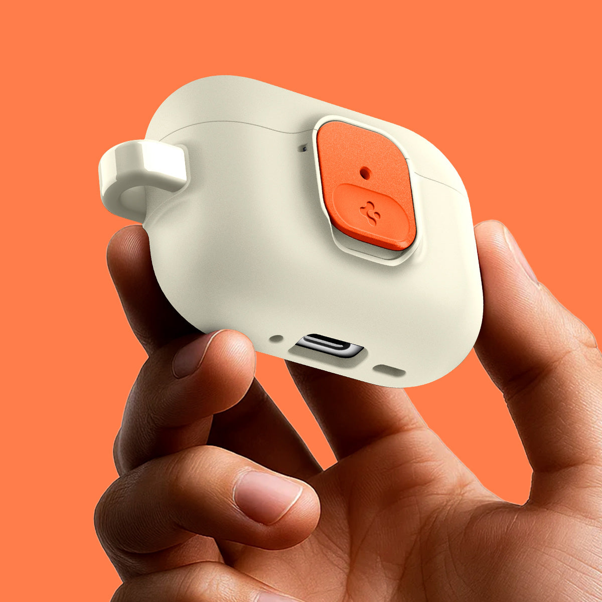 Hülle für Apple AirPods Pro 3, Spigen Nano Pop, Beige-Orange