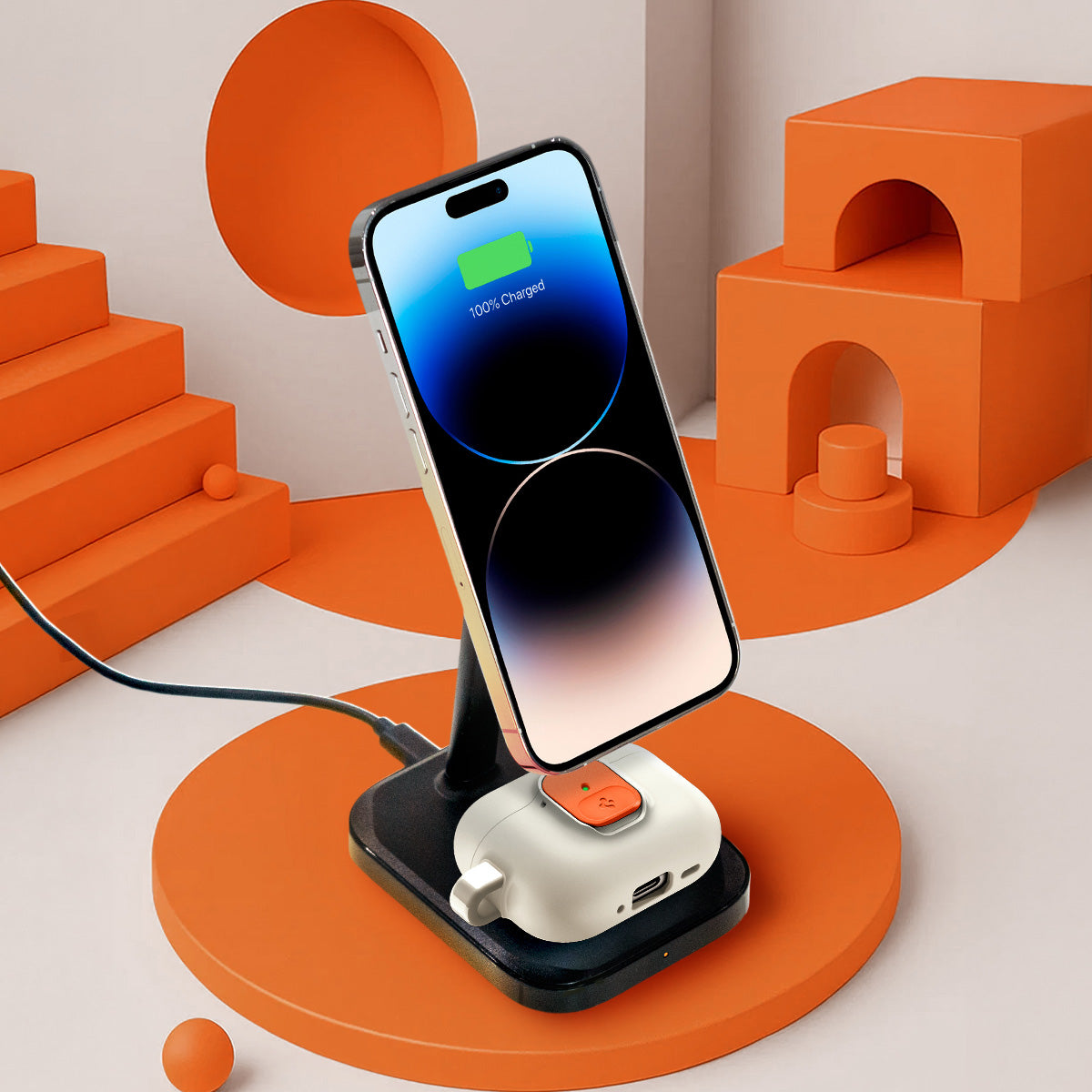 Hülle für Apple AirPods Pro 3, Spigen Nano Pop, Beige-Orange