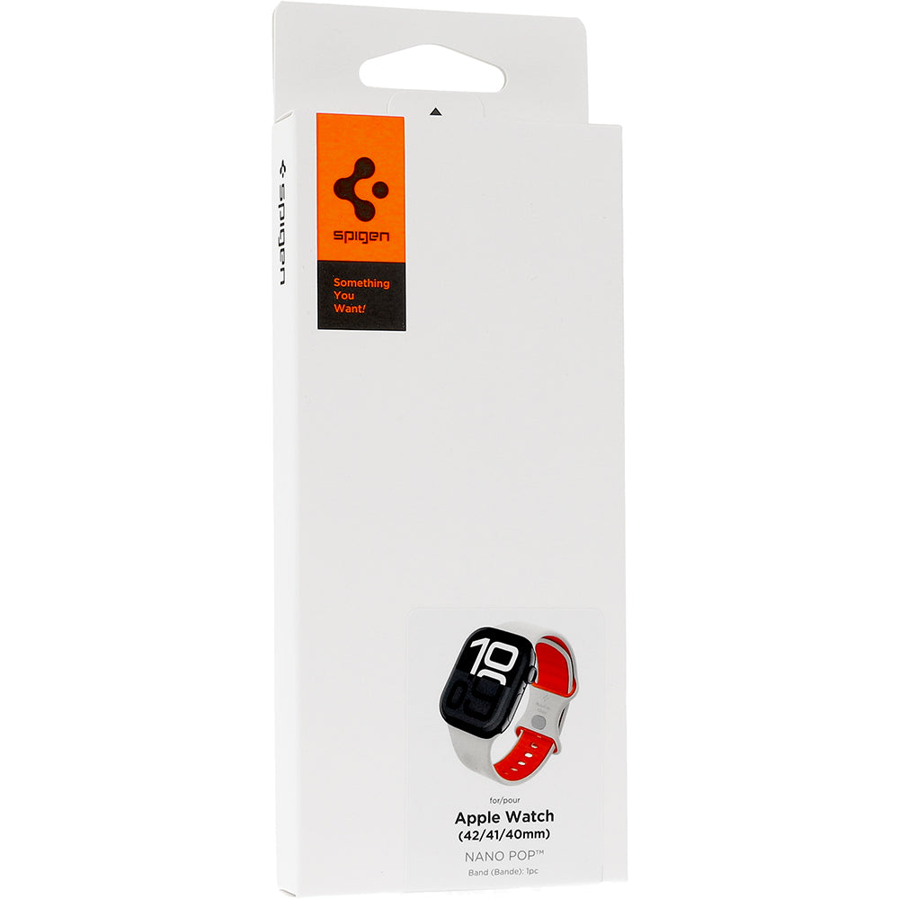 Armband für Apple Watch 42/41/40/38mm, Spigen Nano Pop, Beige-Orange