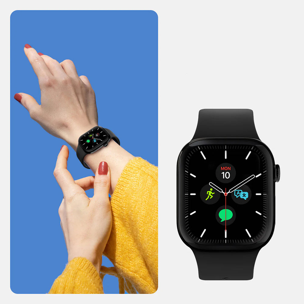 Armband für Apple Watch 49/46/45/44 mm, Spigen Nano Pop, Schwarz