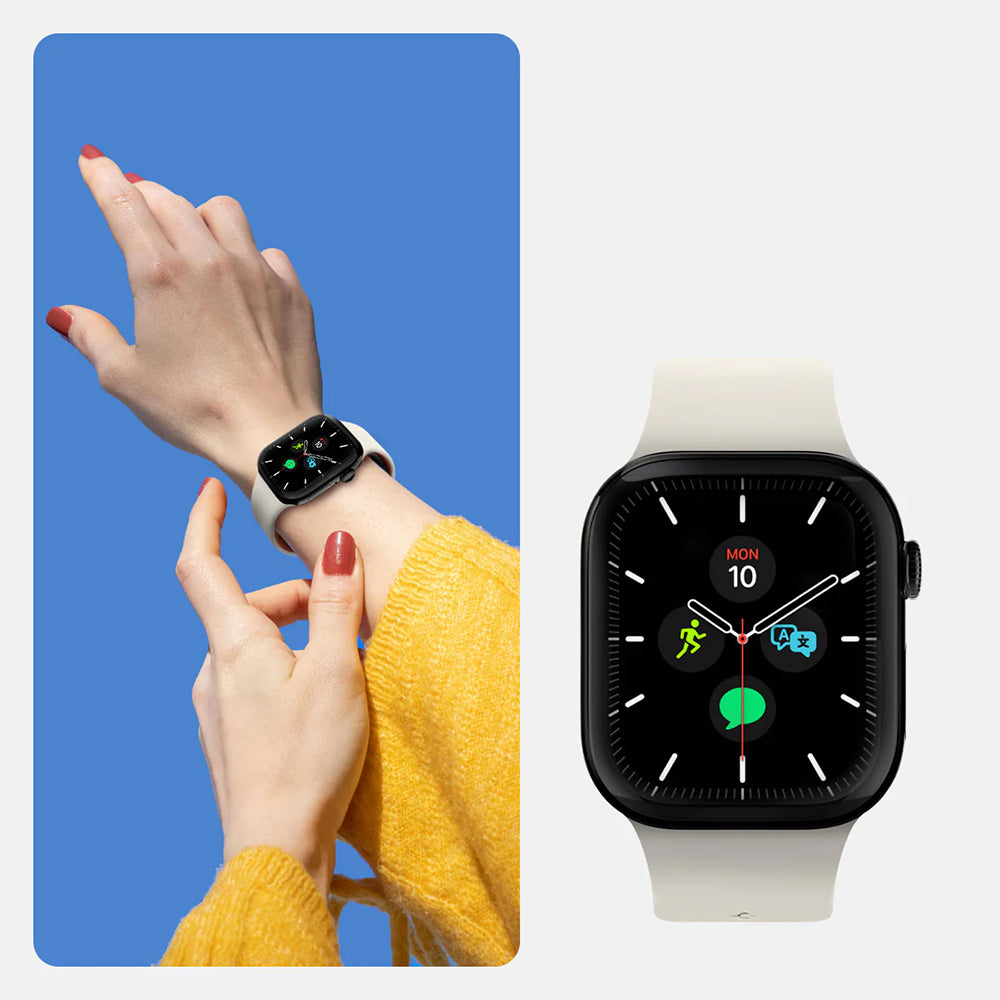 Armband für Apple Watch 49/46/45/44 mm, Spigen Nano Pop, Beige-Orange