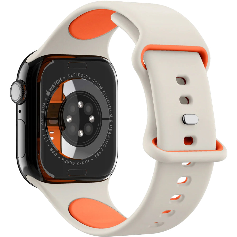 Armband für Apple Watch 49/46/45/44 mm, Spigen Nano Pop, Beige-Orange