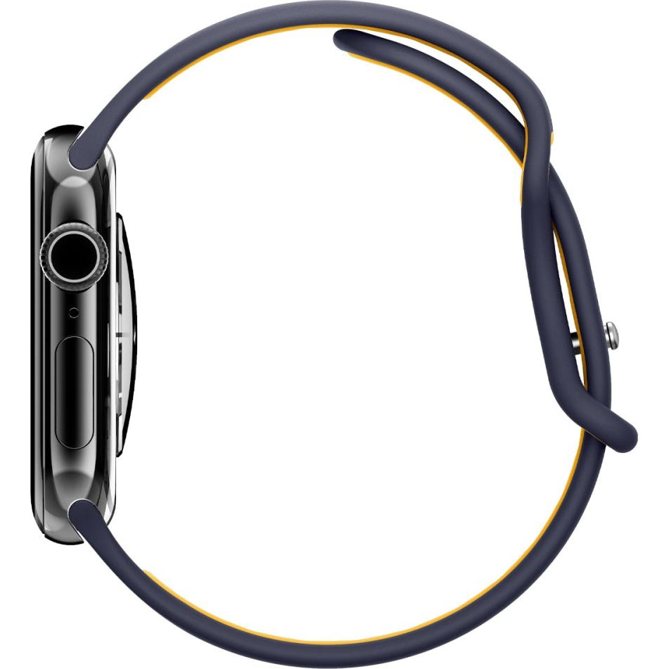 Armband für Apple Watch 49/46/45/44 mm, Spigen Nano Pop, Dunkelblau-Gelb