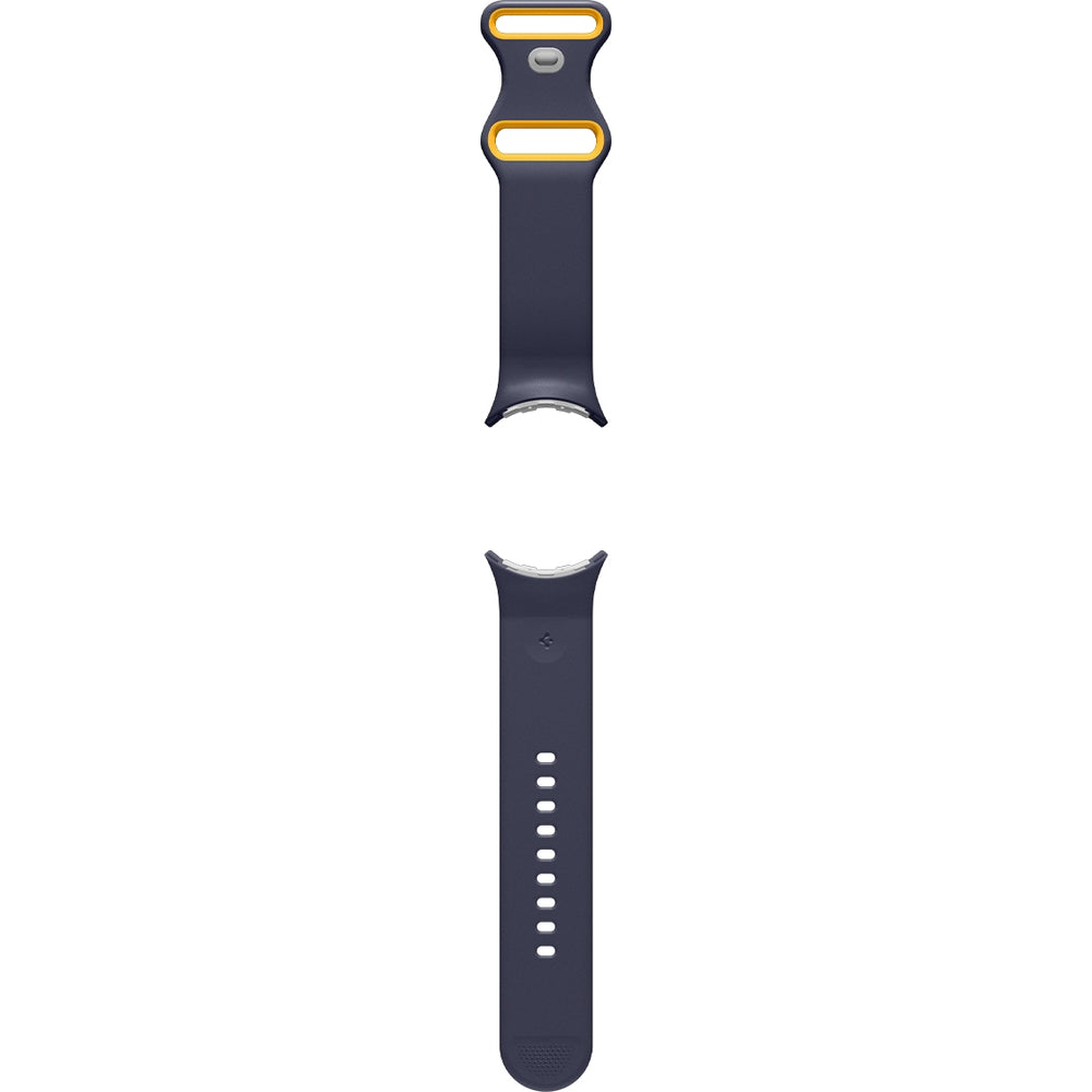 Armband für Pixel Watch 4/3/2/1 (41 mm), Spigen Nano Pop, Dunkelblau-Gelb