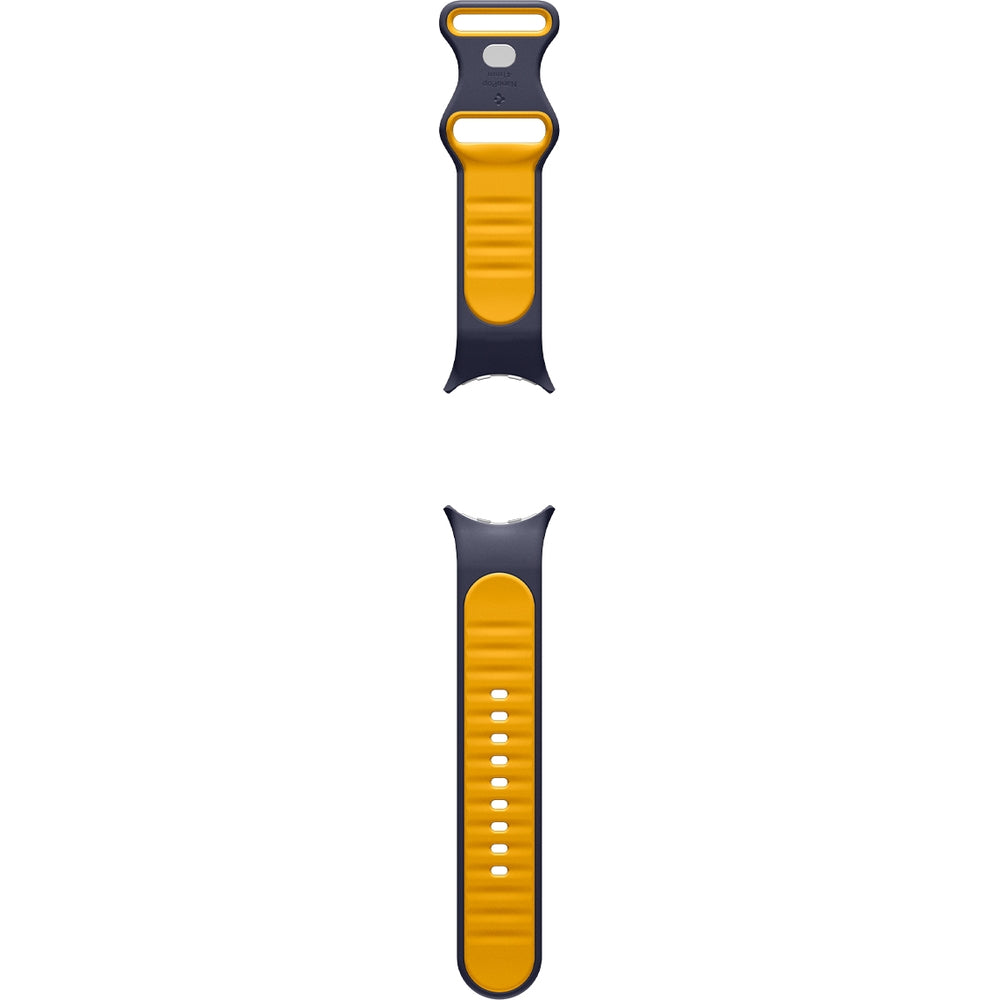 Armband für Pixel Watch 4/3/2/1 (41 mm), Spigen Nano Pop, Dunkelblau-Gelb