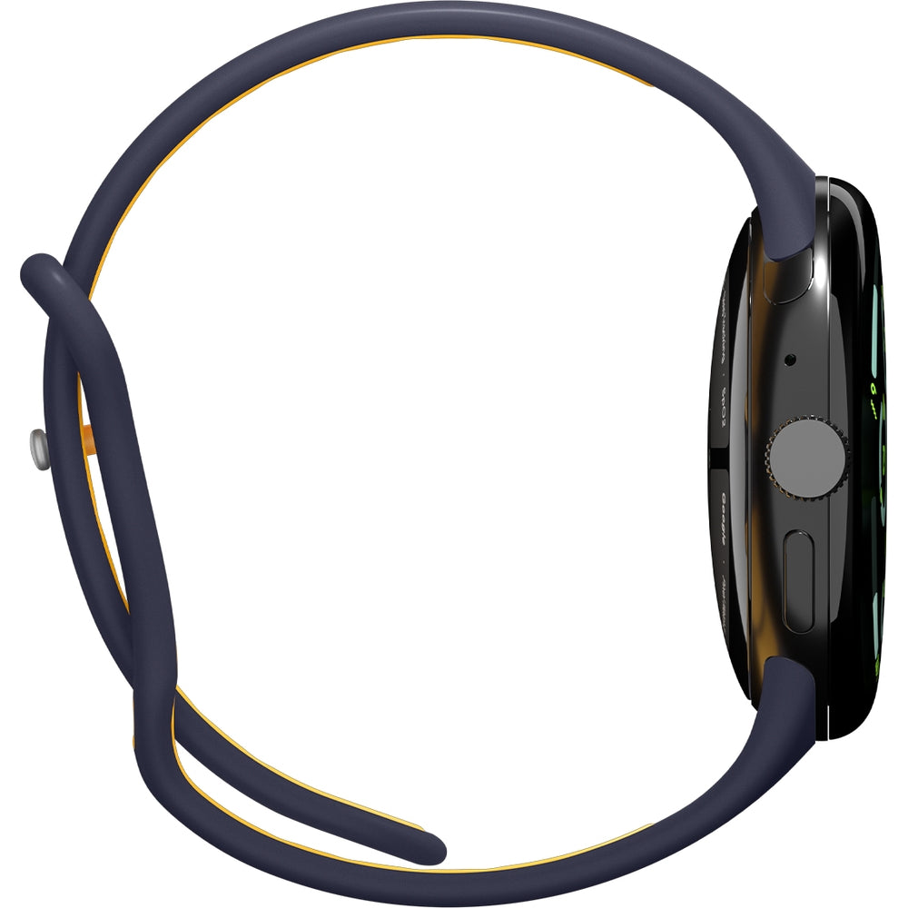 Armband für Pixel Watch 4/3/2/1 (41 mm), Spigen Nano Pop, Dunkelblau-Gelb