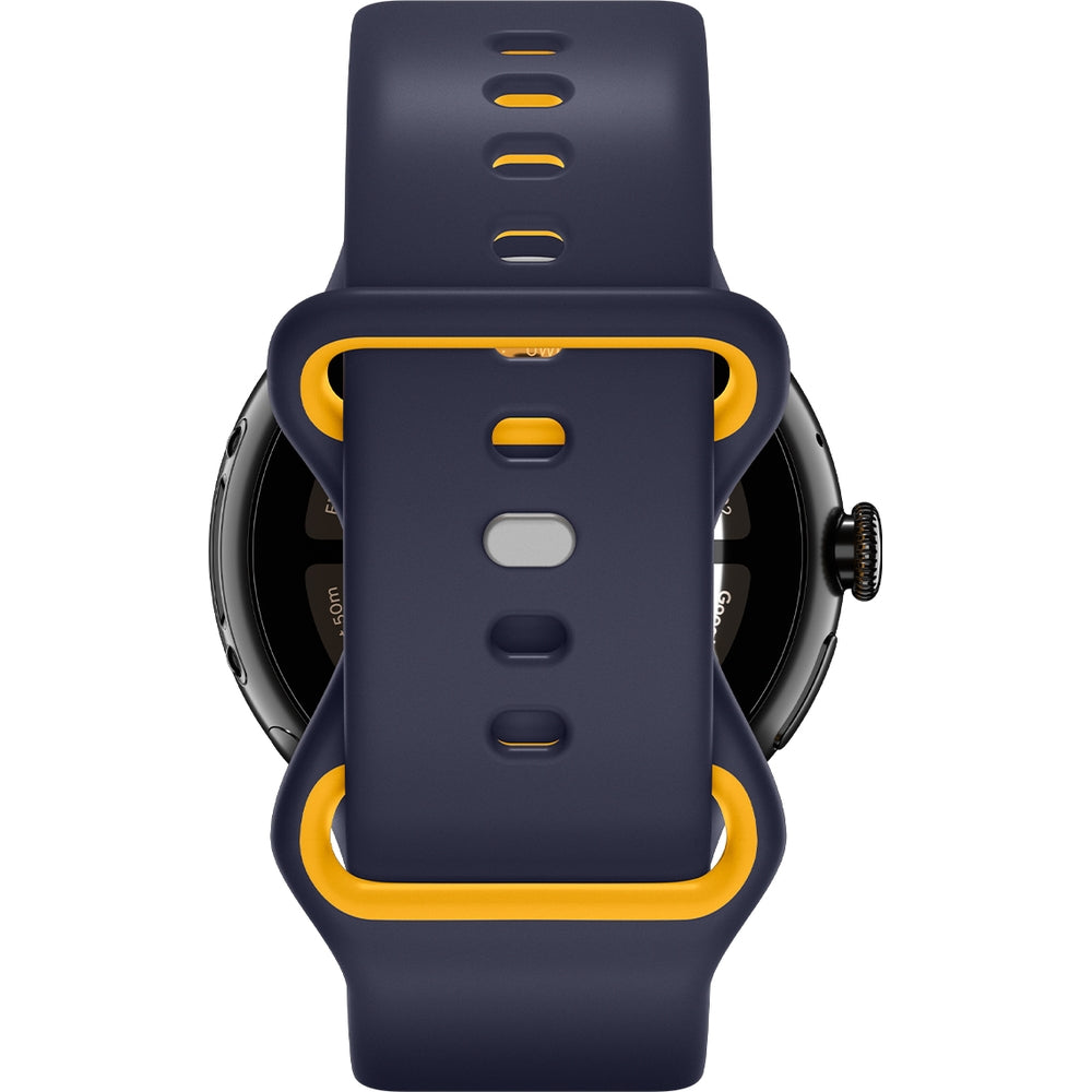 Armband für Pixel Watch 4/3/2/1 (41 mm), Spigen Nano Pop, Dunkelblau-Gelb