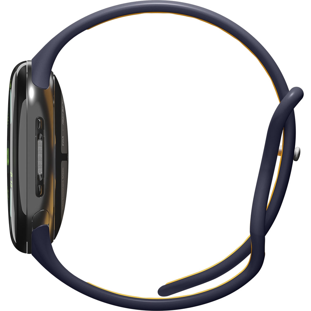 Armband für Pixel Watch 4/3/2/1 (41 mm), Spigen Nano Pop, Dunkelblau-Gelb