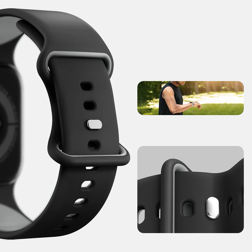 Armband für Apple Watch 42/41/40/38mm, Spigen Nano Pop, Schwarz-Grau