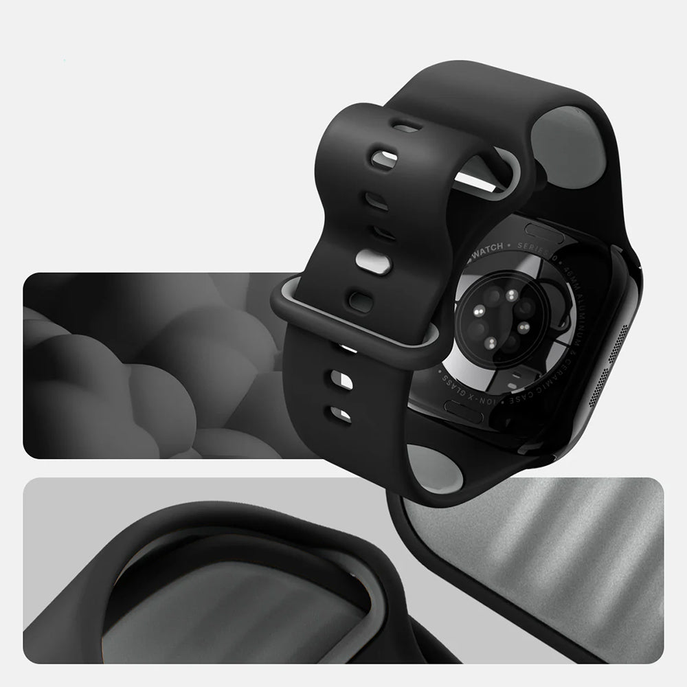 Armband für Apple Watch 42/41/40/38mm, Spigen Nano Pop, Schwarz-Grau