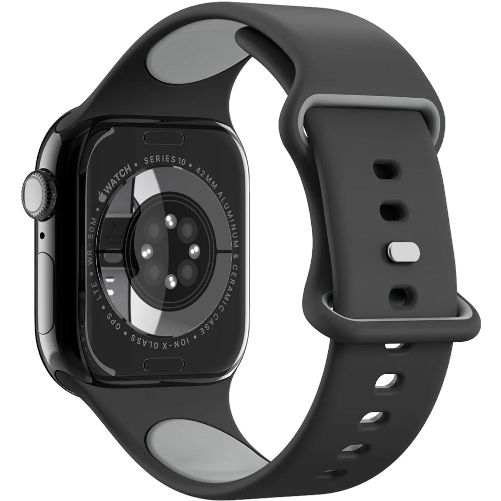 Armband für Apple Watch 42/41/40/38mm, Spigen Nano Pop, Schwarz-Grau